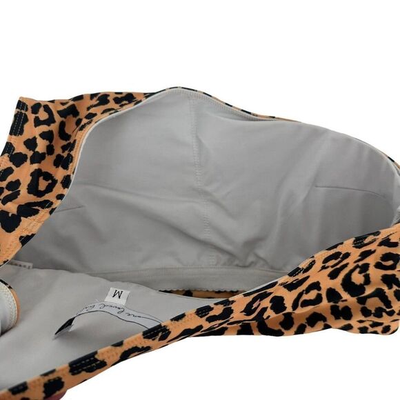 One Shoulder Swimsuit Top Animal Print Womens Size M One Loved Babe Leopard - Picture 4 of 5